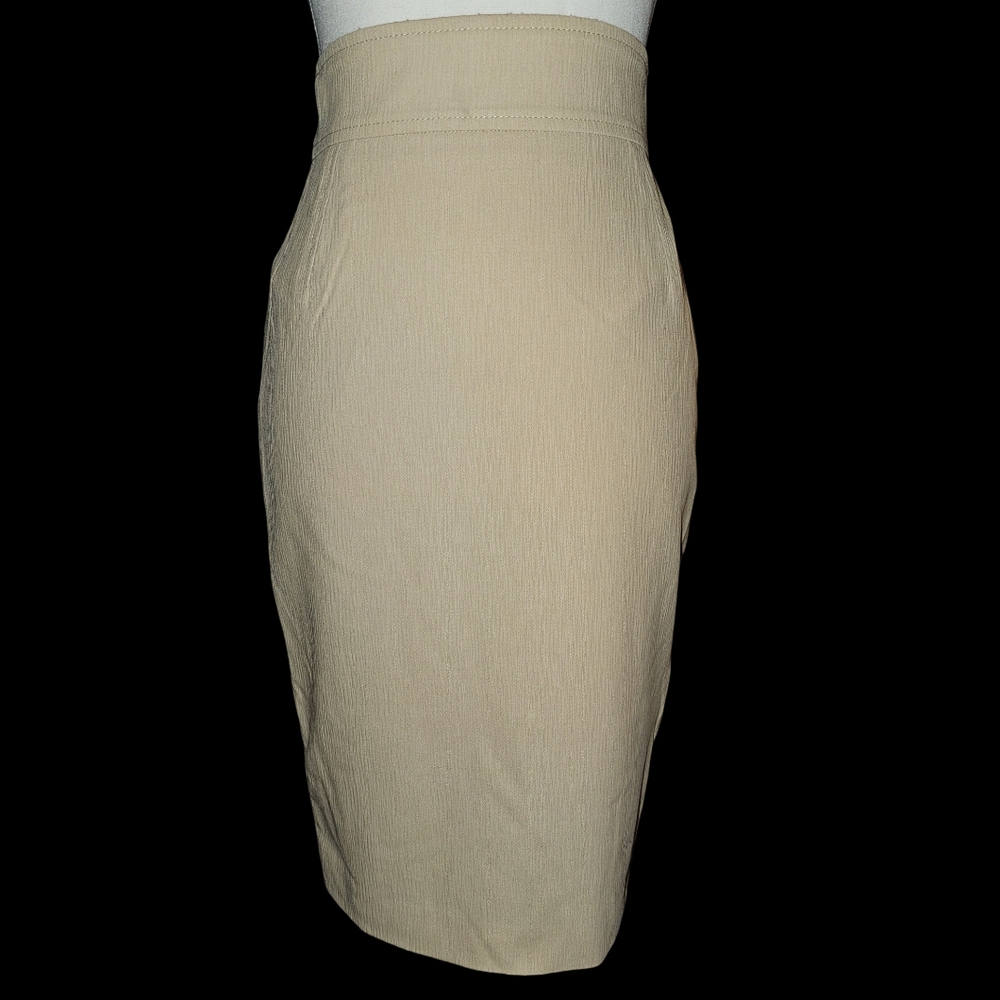 Escada Womens Cream New Wool Lined Skirt Size 34/4